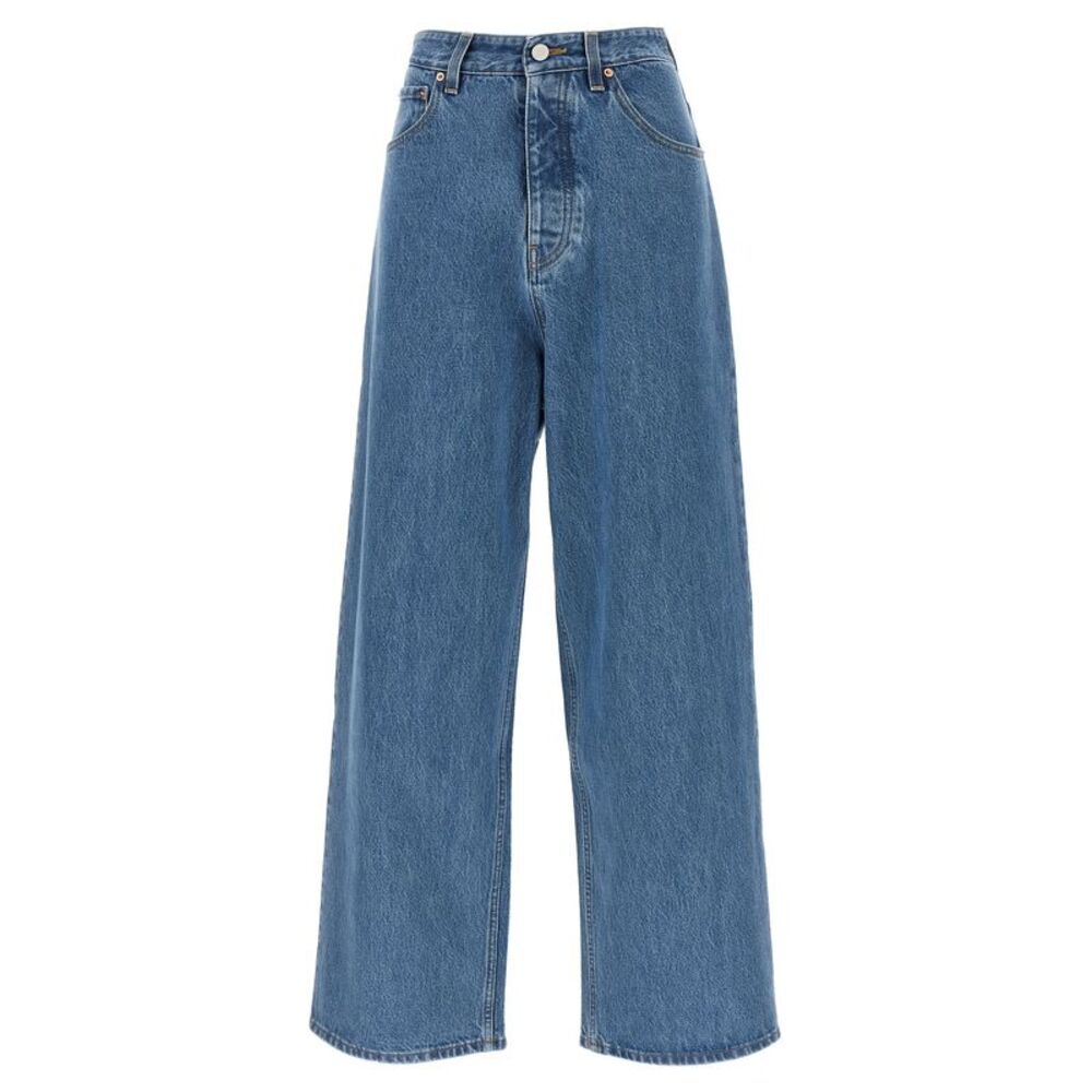 Vetements Blue Cotton Relaxed Fit Women's Jeans